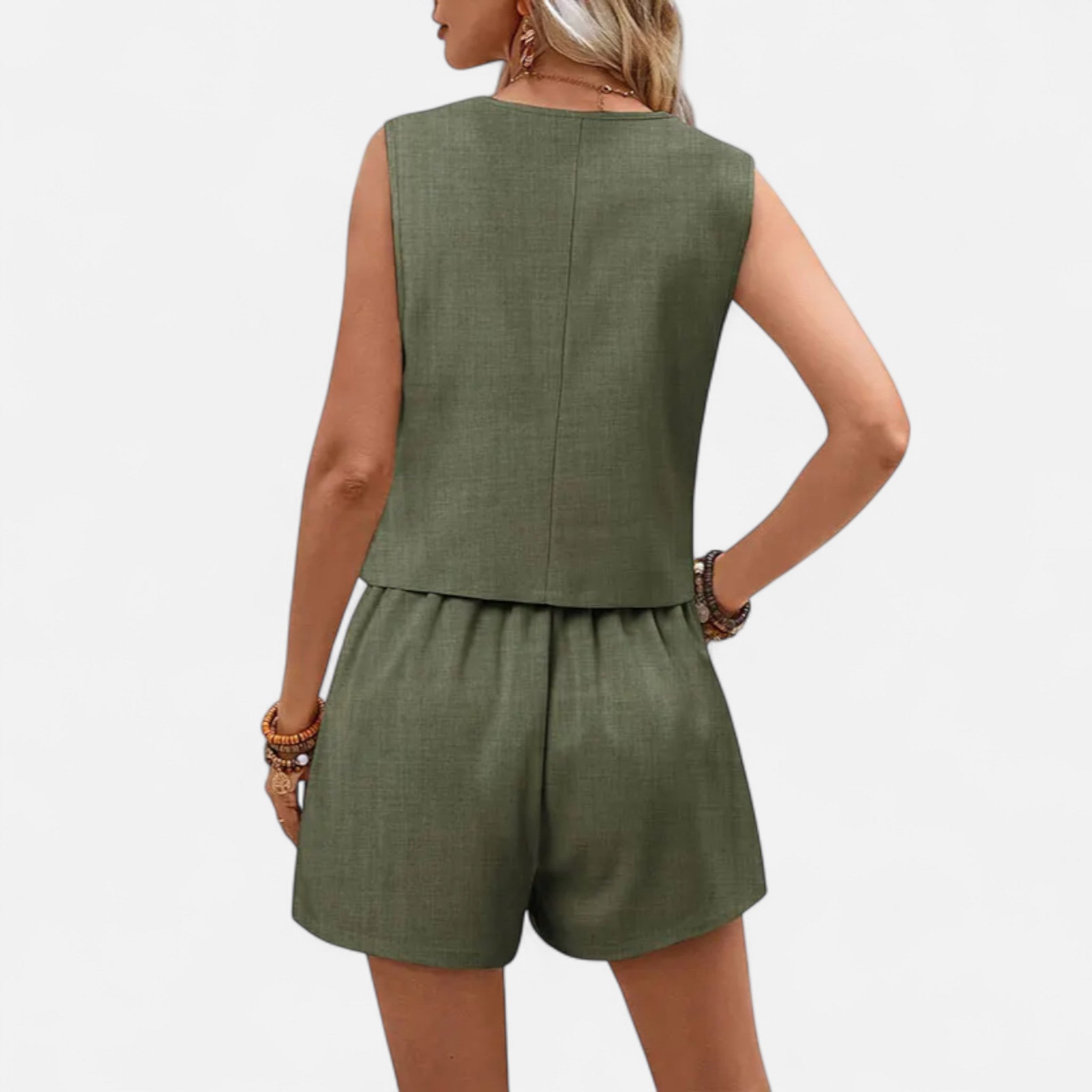 Fiventa | Women’s Tailored Vest & Shorts Set for Summer