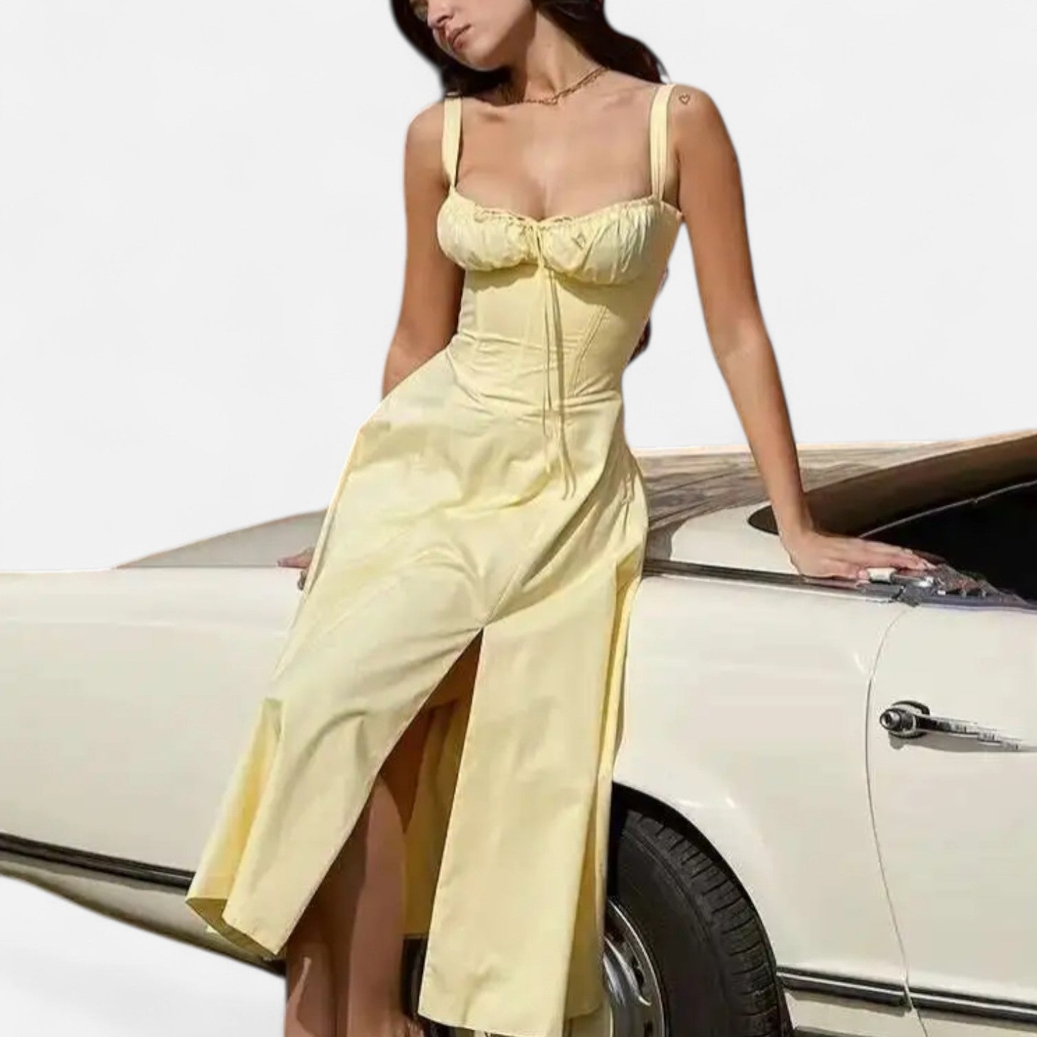 Fiventa | Women’s Riviera Backless Maxi Dress in Soft Drape