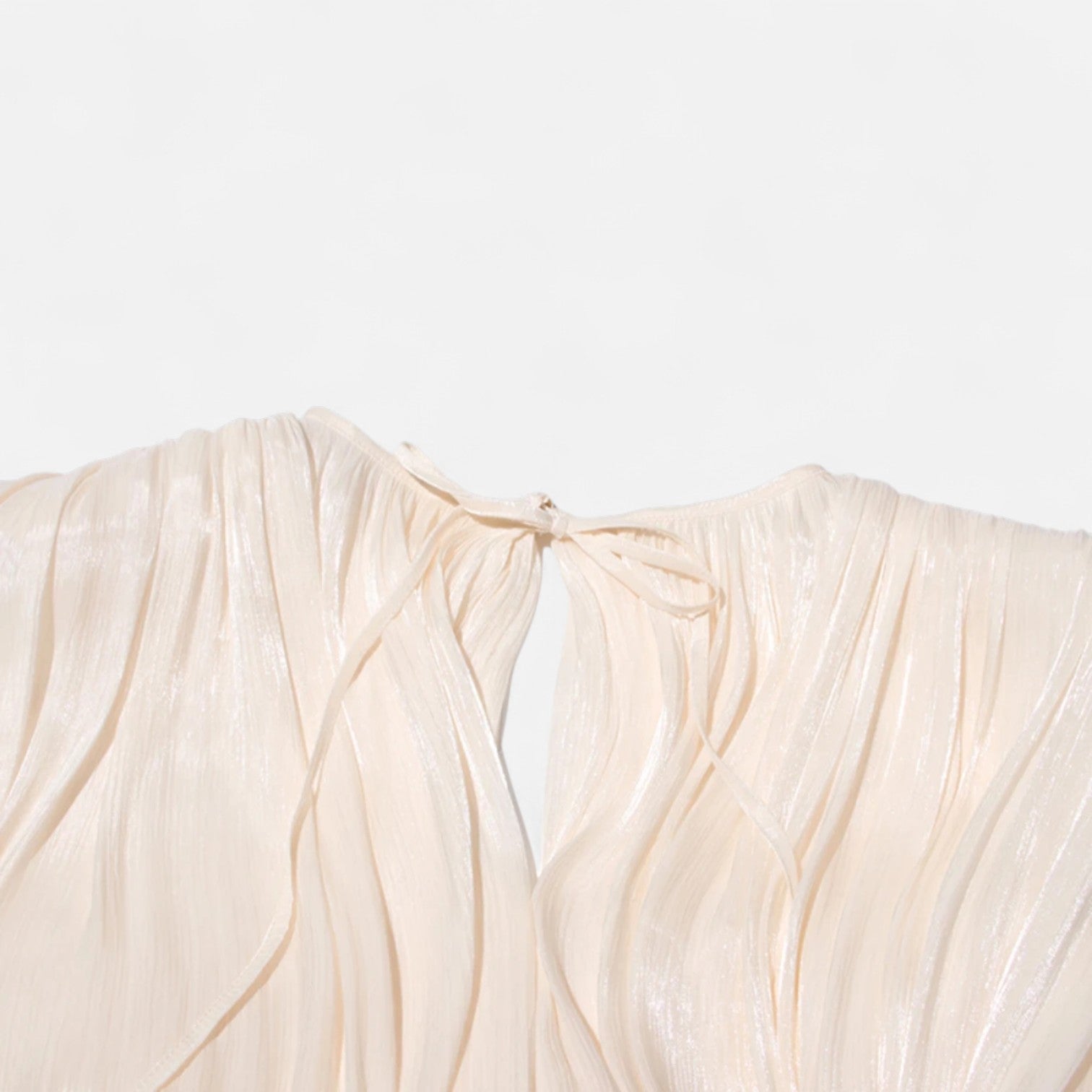 Fiventa | Women’s Draped Silk-Effect Blouse Dress with Waist Tie