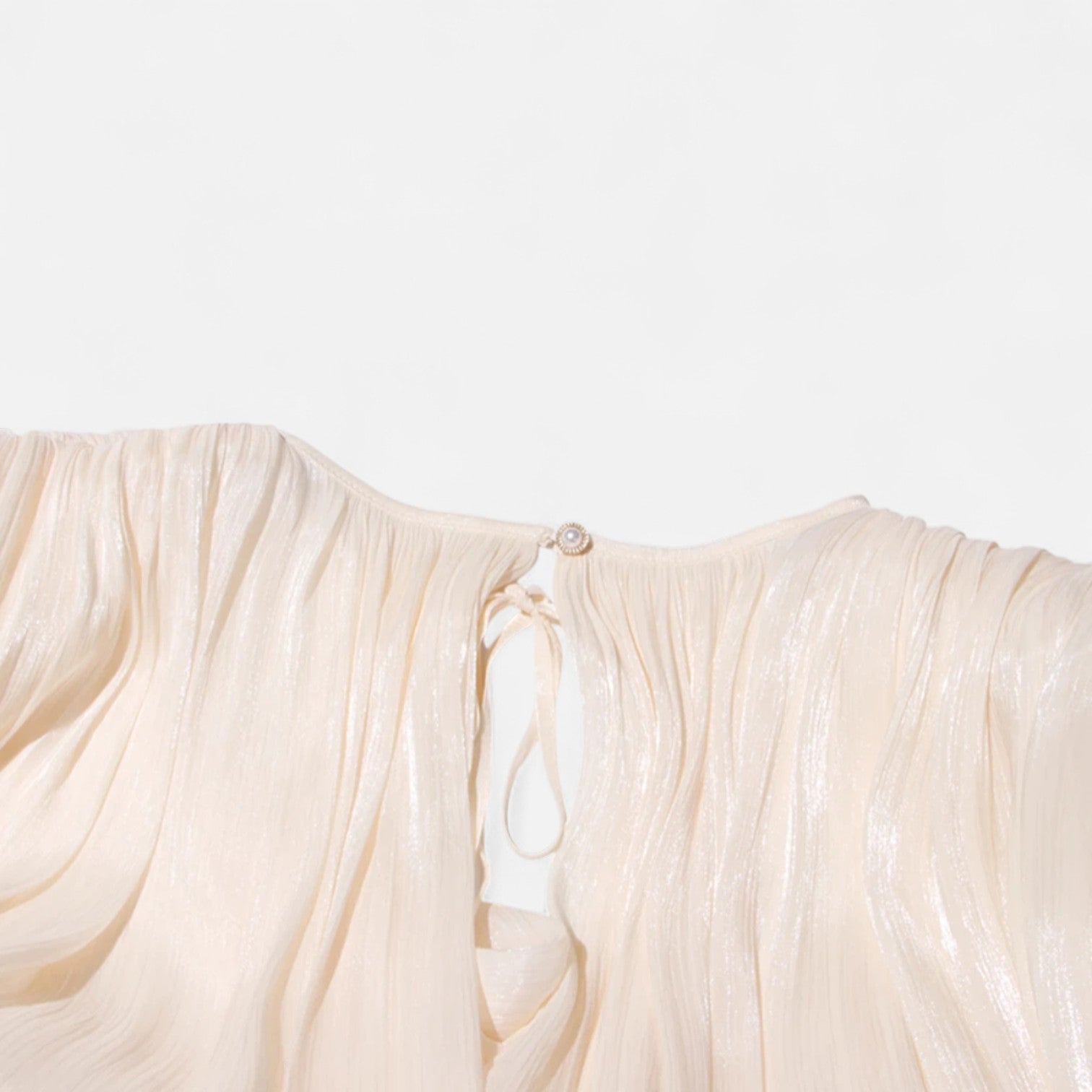 Fiventa | Women’s Draped Silk-Effect Blouse Dress with Waist Tie