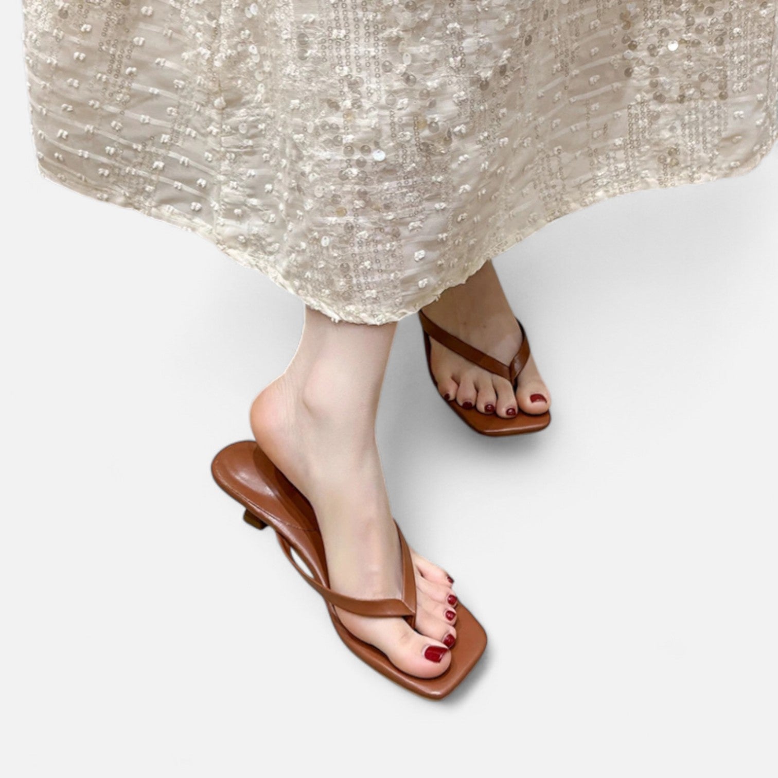 Fiventa | Women’s Street Style Slippers in Sculpted Ivory