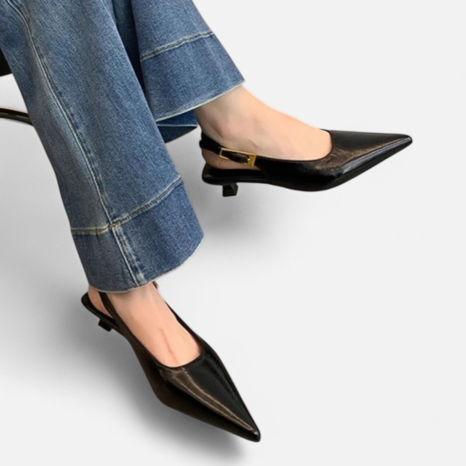 Fiventa | Women’s Low-Heel Slingback Sandals in Classic Form
