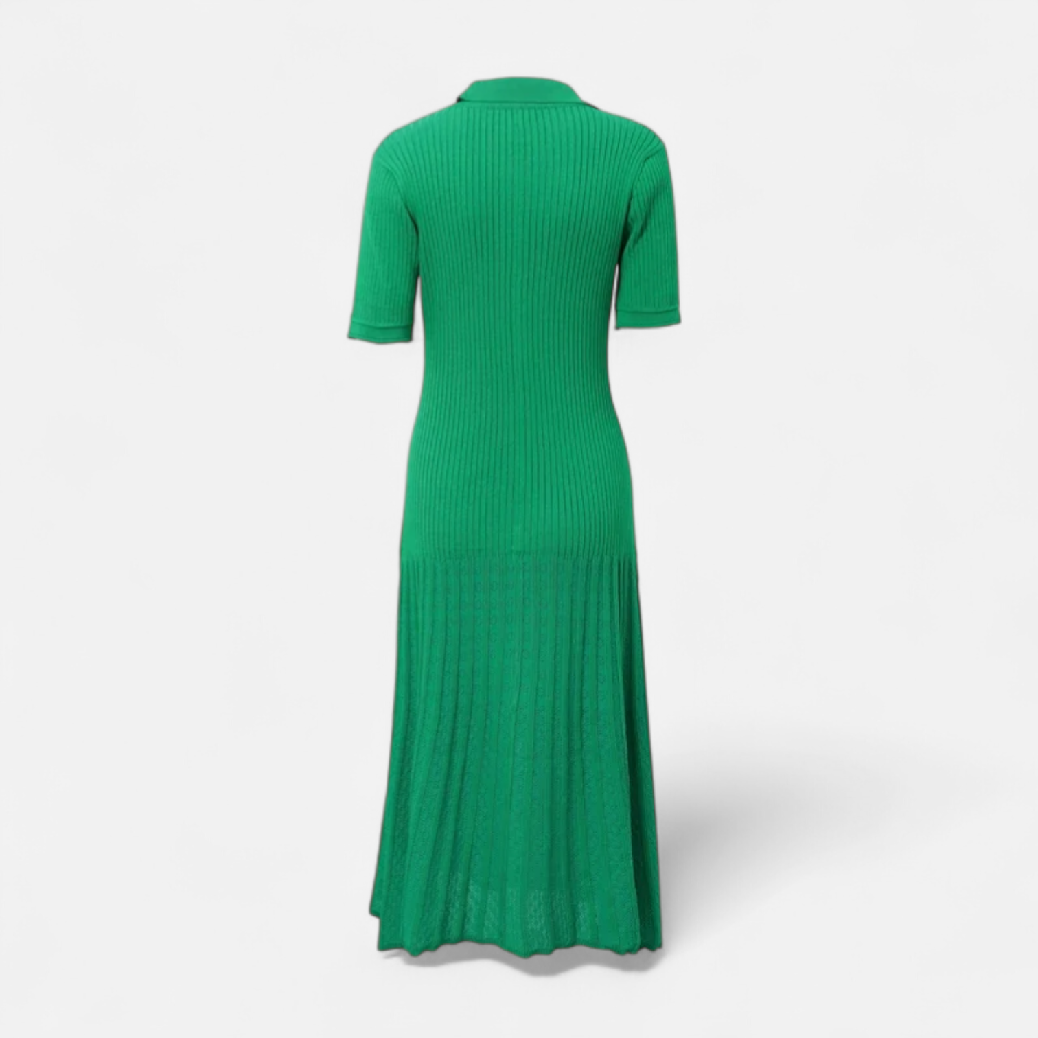 Fiventa | Women’s Elegant Patchwork Knit Dress in Riviera Length
