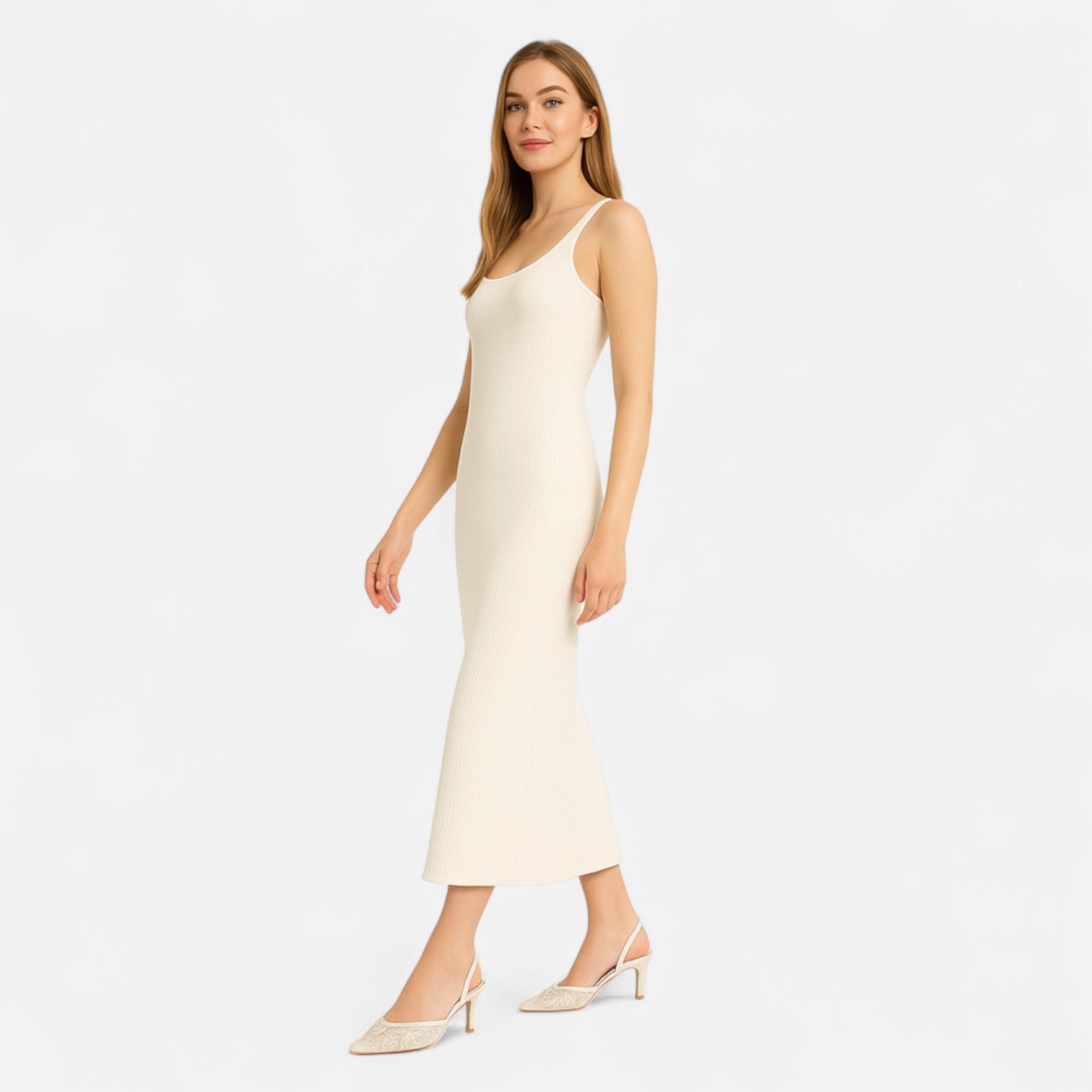 Fiventa | Women’s Embroidered Mesh Slingback Pumps