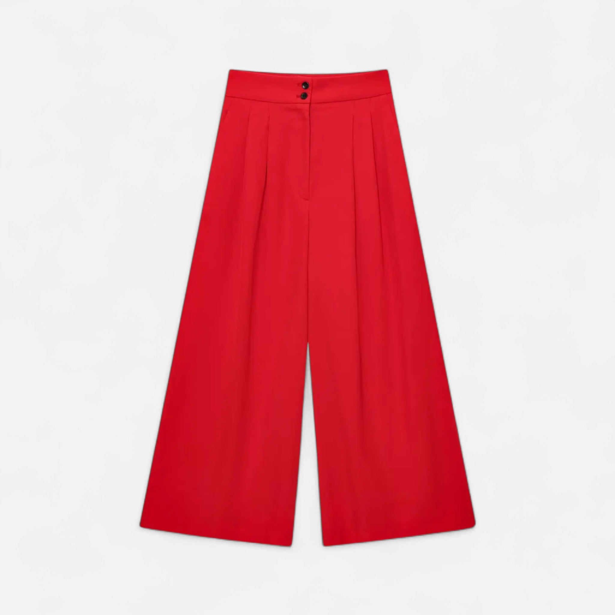 Fiventa | Women’s V-Neck Suit Set with Straight-Leg Trousers
