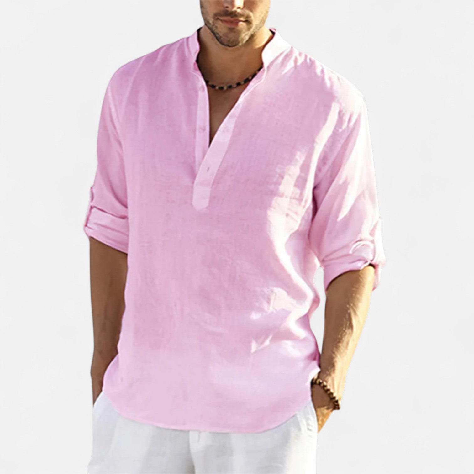 Fiventa | Men’s Cotton-Linen Shirt in Relaxed Heritage Fit