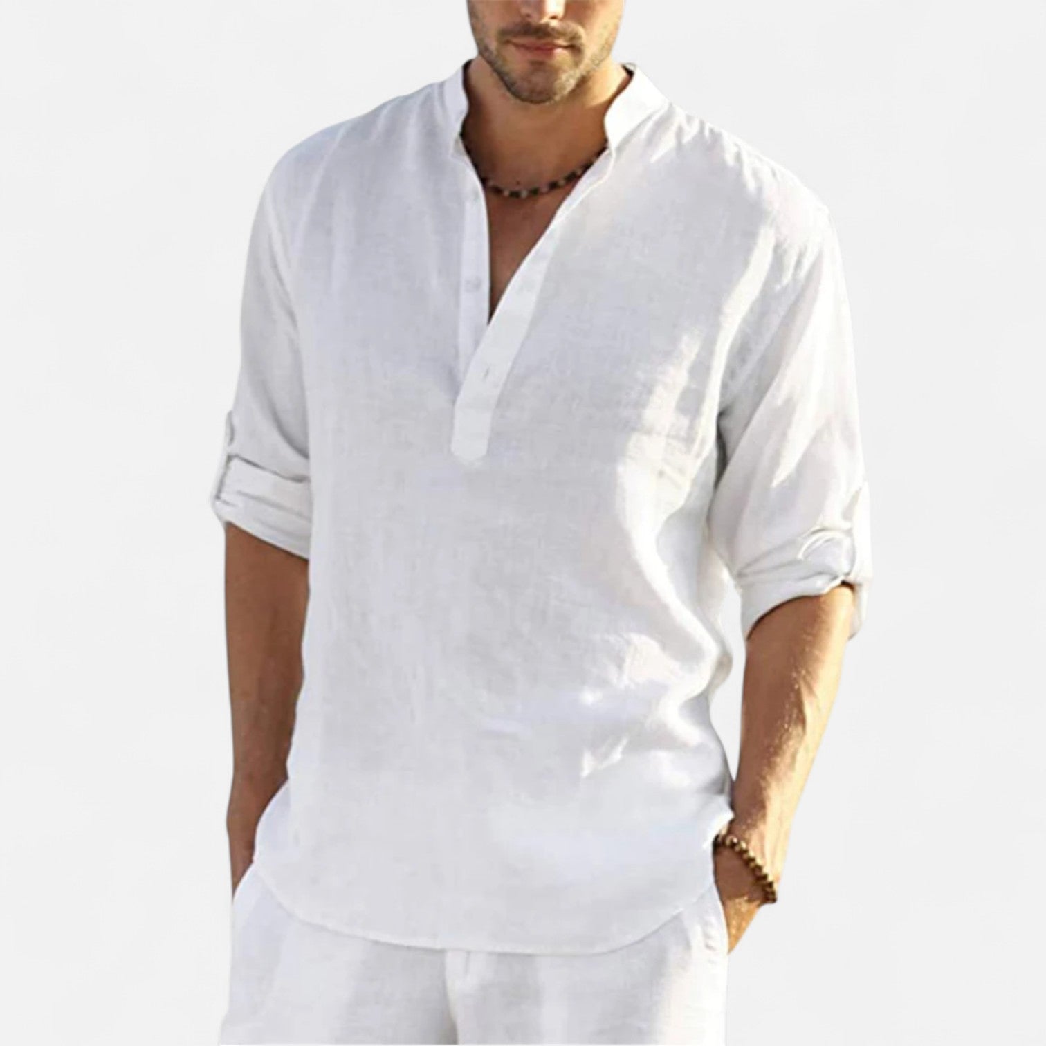 Fiventa | Men’s Cotton-Linen Shirt in Relaxed Heritage Fit