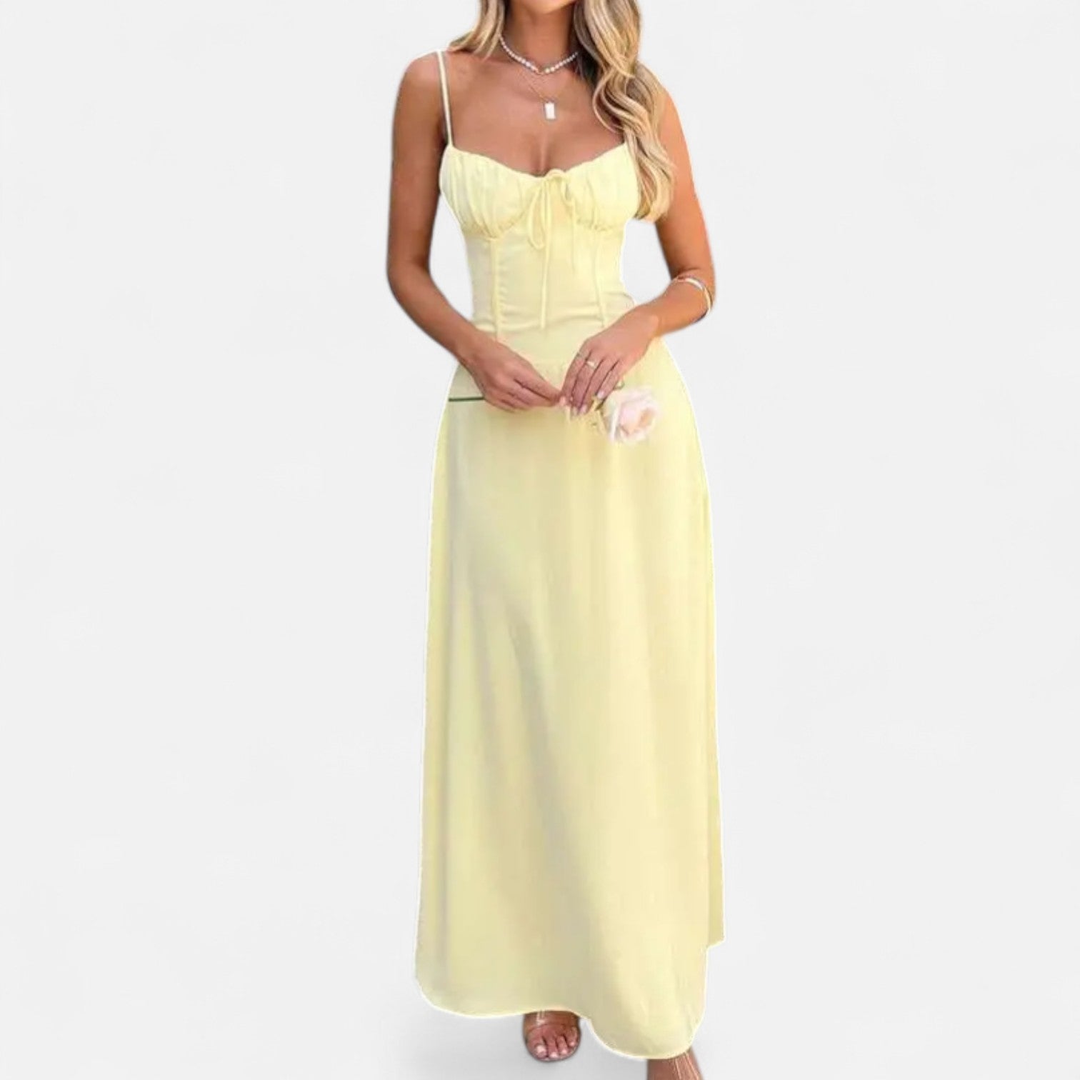 Fiventa | Women’s Riviera Backless Maxi Dress in Soft Drape