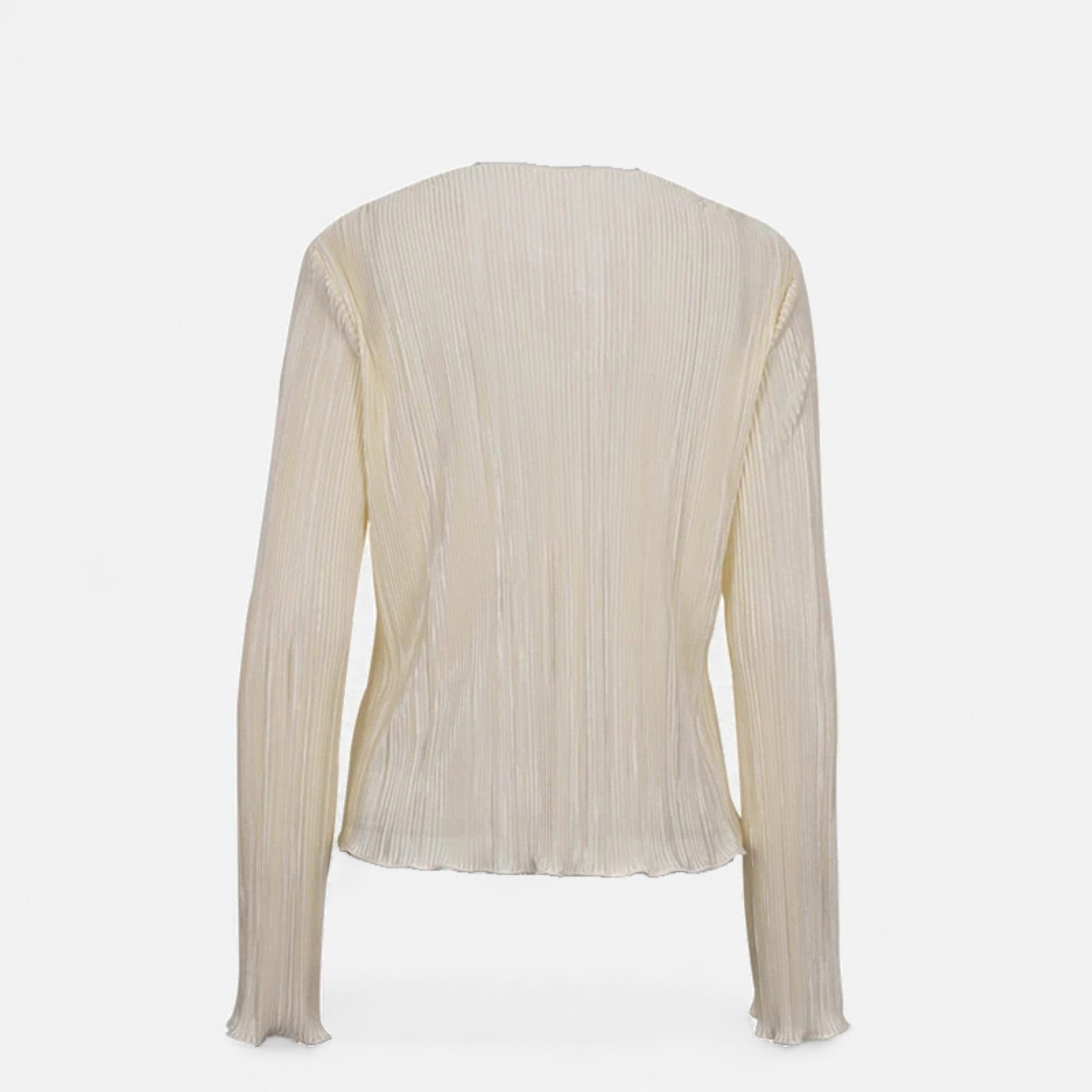 Fiventa | Women’s Pleated Tie-Front Blouse with Flare Sleeves