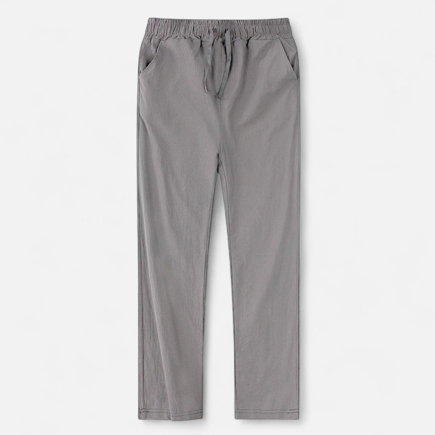 Fiventa | Men’s Breathable Solid Linen Pants for Everyday Ease