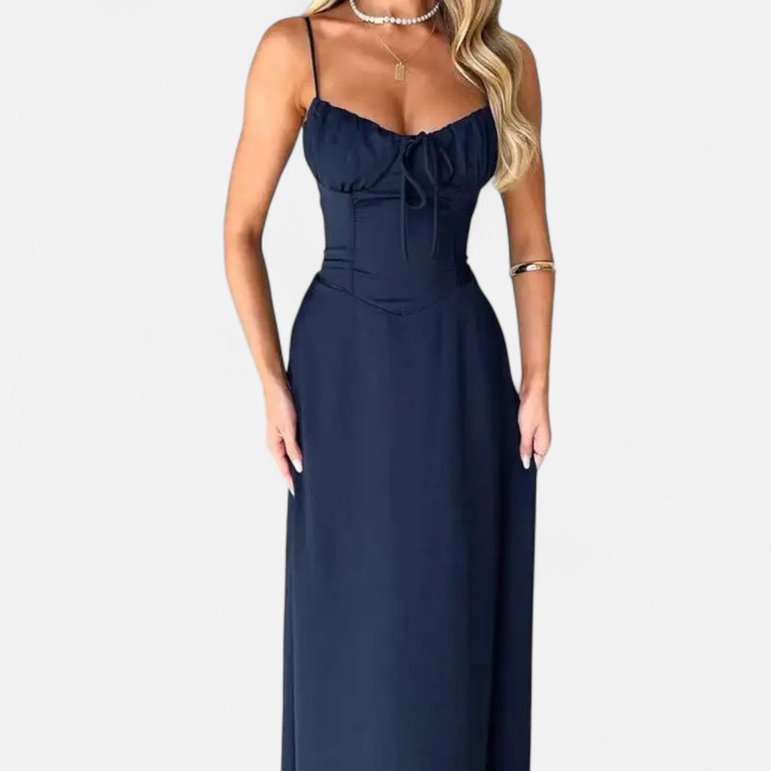 Fiventa | Women’s Riviera Backless Maxi Dress in Soft Drape