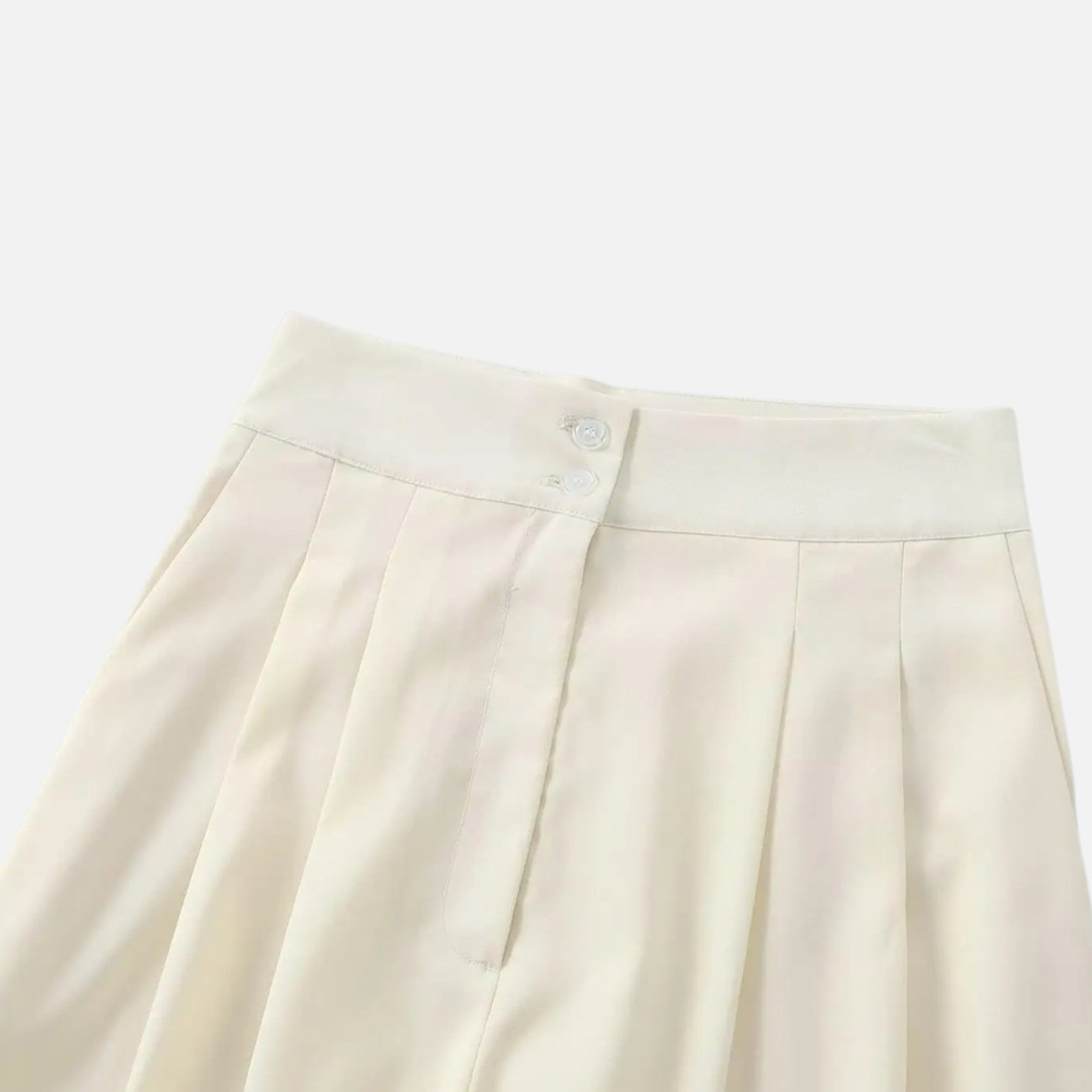 Fiventa | Women’s V-Neck Suit Set with Straight-Leg Trousers