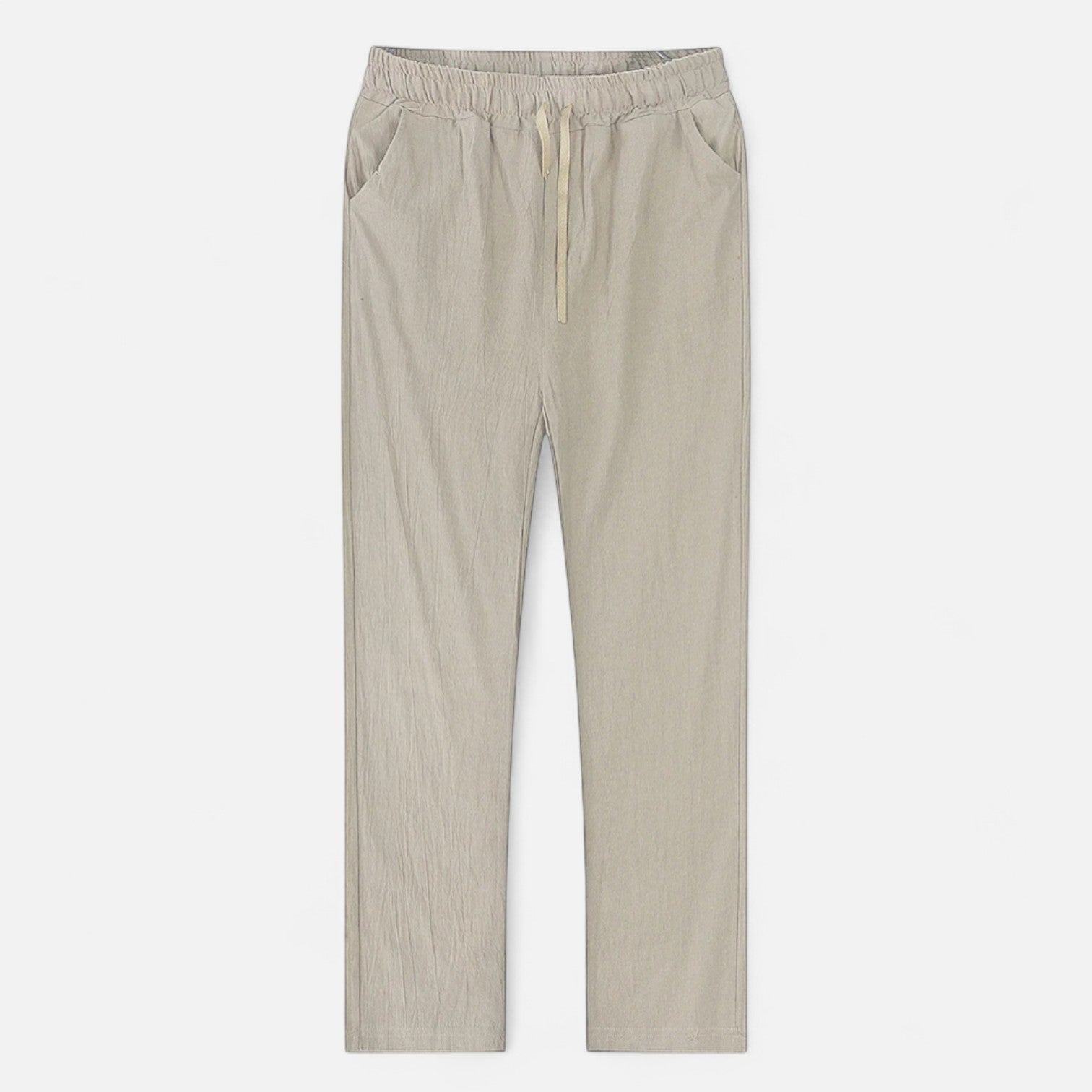 Fiventa | Men’s Breathable Solid Linen Pants for Everyday Ease