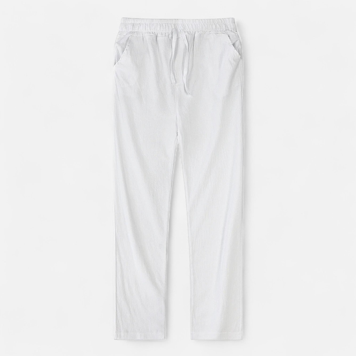 Fiventa | Men’s Breathable Solid Linen Pants for Everyday Ease