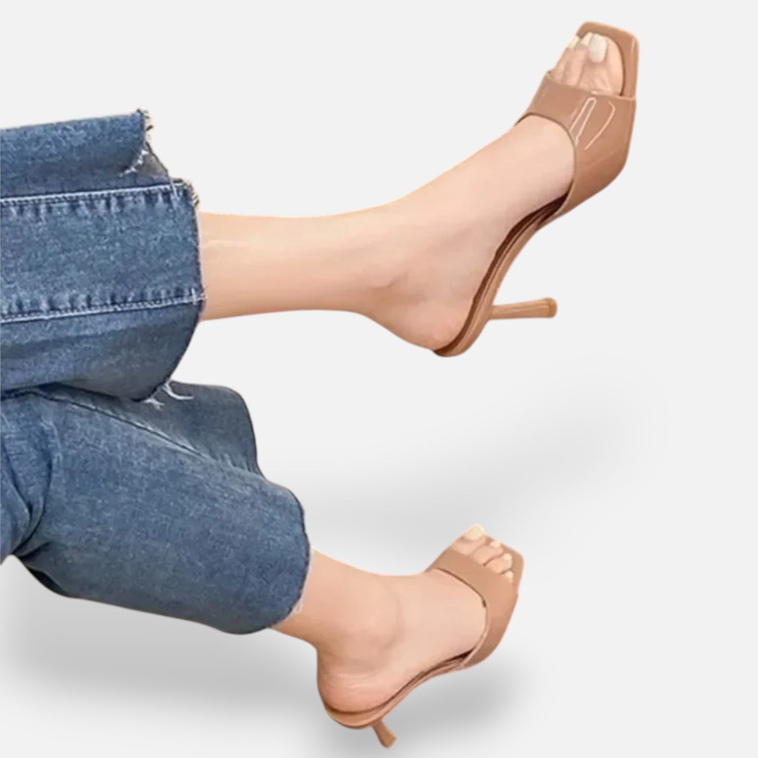 Fiventa | Women’s Square-Toe Heeled Summer Slippers