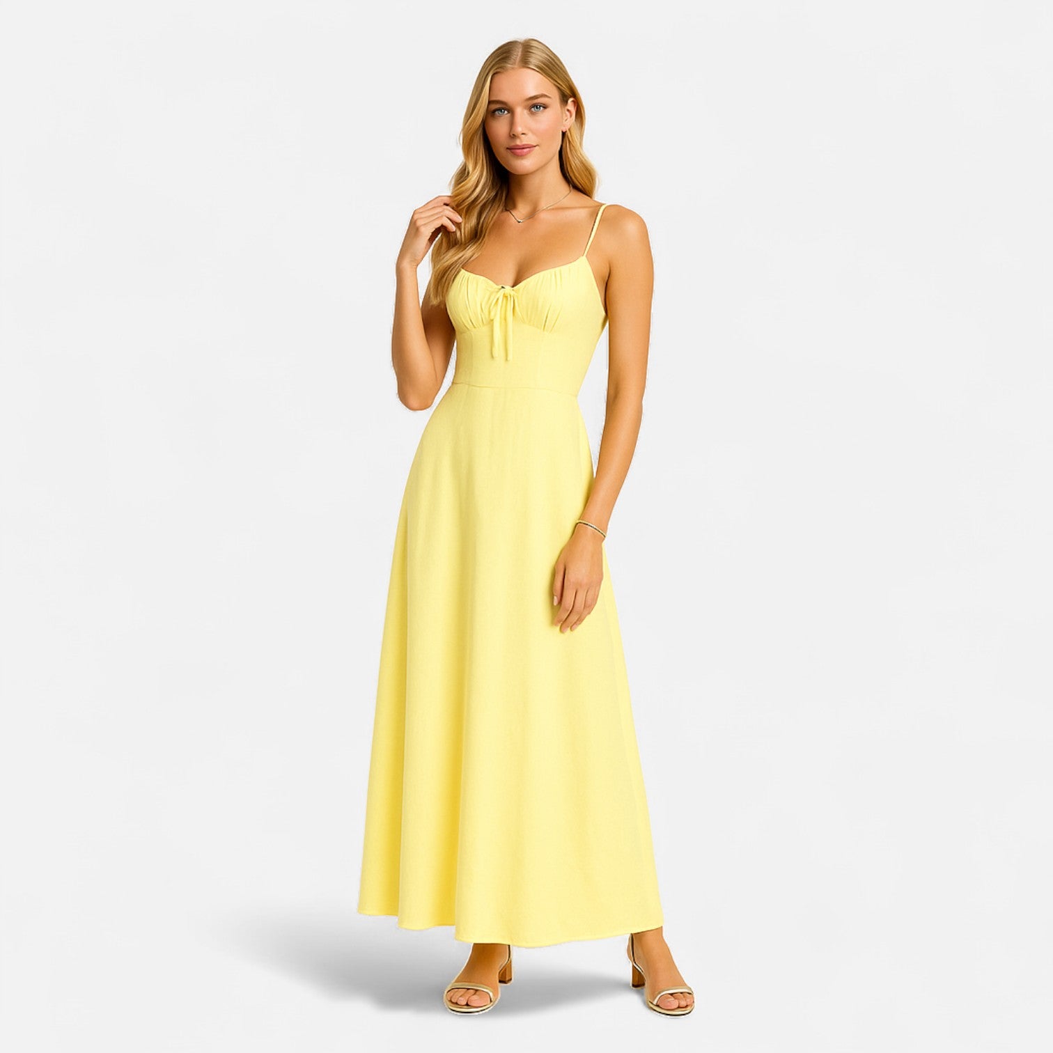 Fiventa | Women’s Riviera Backless Maxi Dress in Soft Drape
