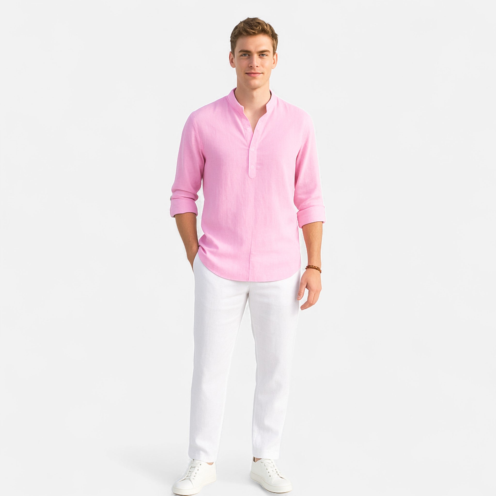 Fiventa | Men’s Cotton-Linen Shirt in Relaxed Heritage Fit
