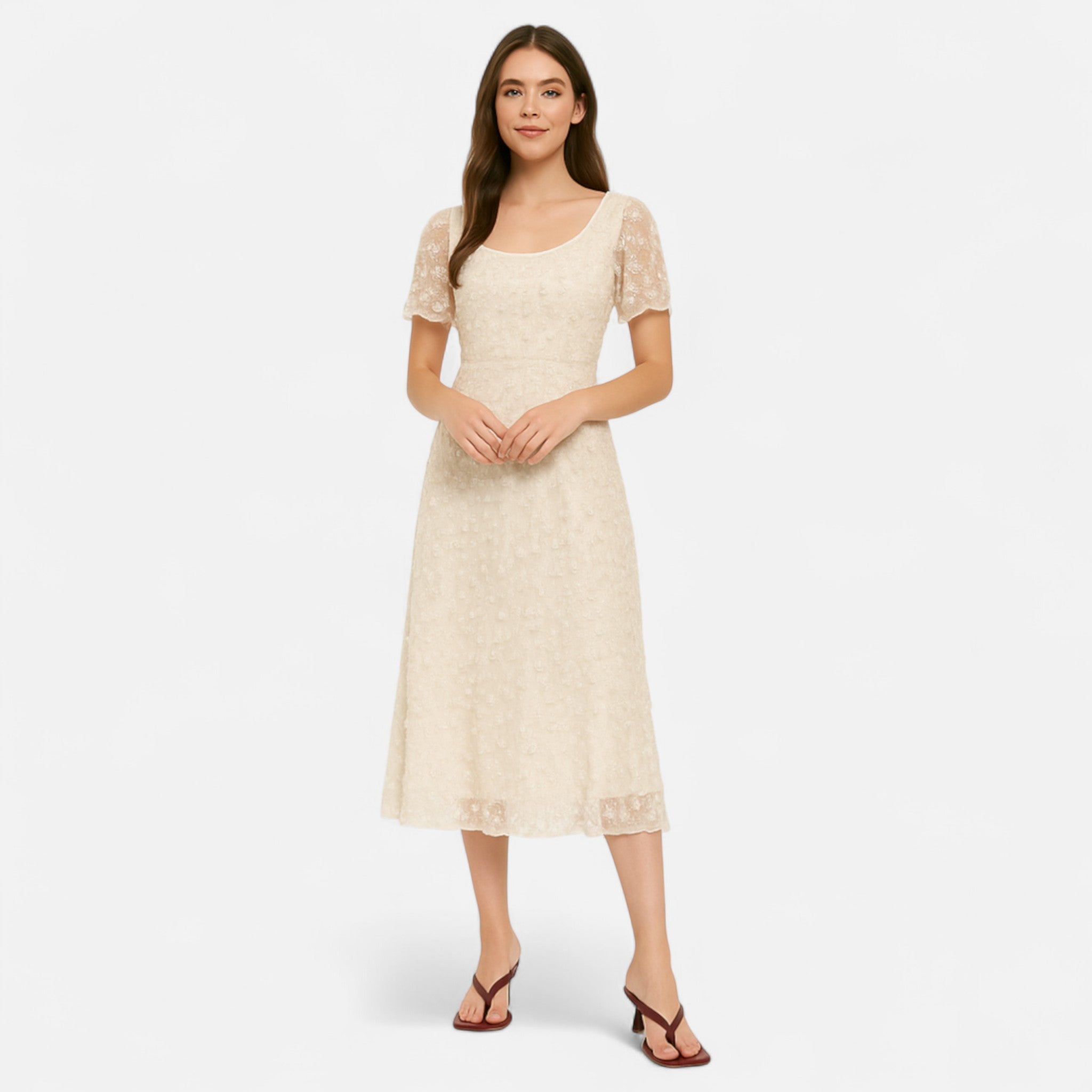 Fiventa | Women’s Street Style Slippers in Sculpted Ivory