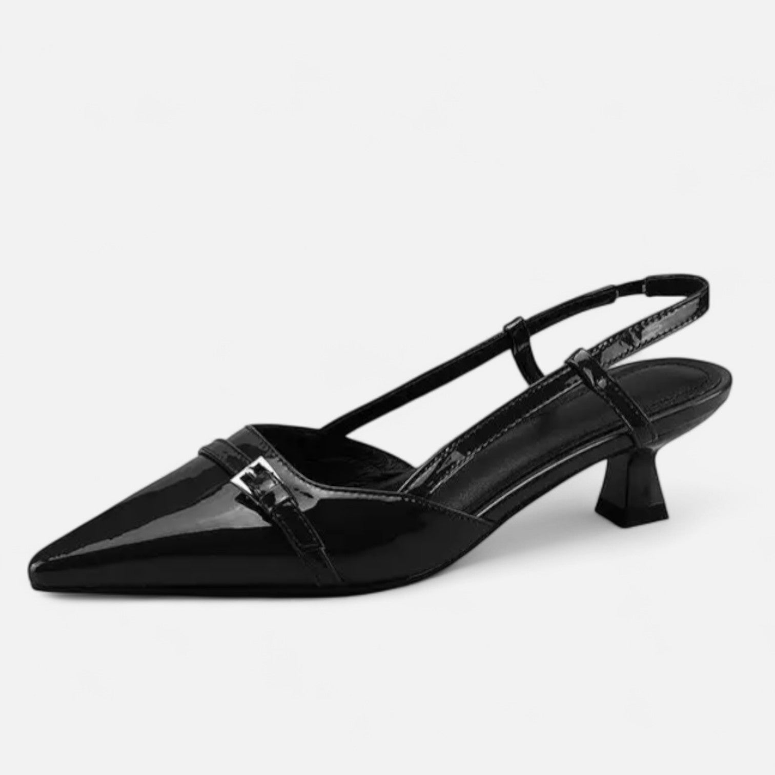 Fiventa | Women’s Mid-Heel Sandals in Polished Ivory