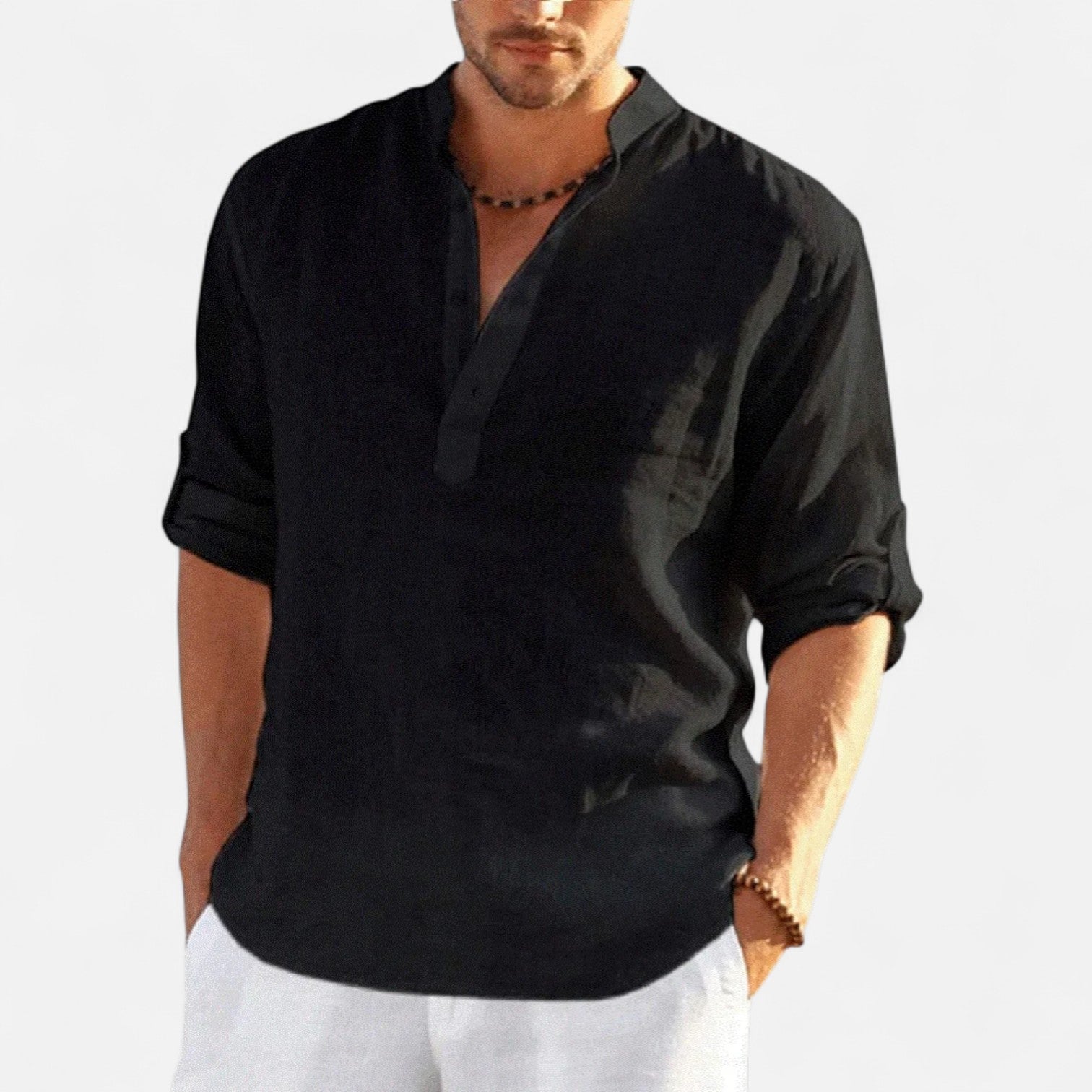 Fiventa | Men’s Cotton-Linen Shirt in Relaxed Heritage Fit