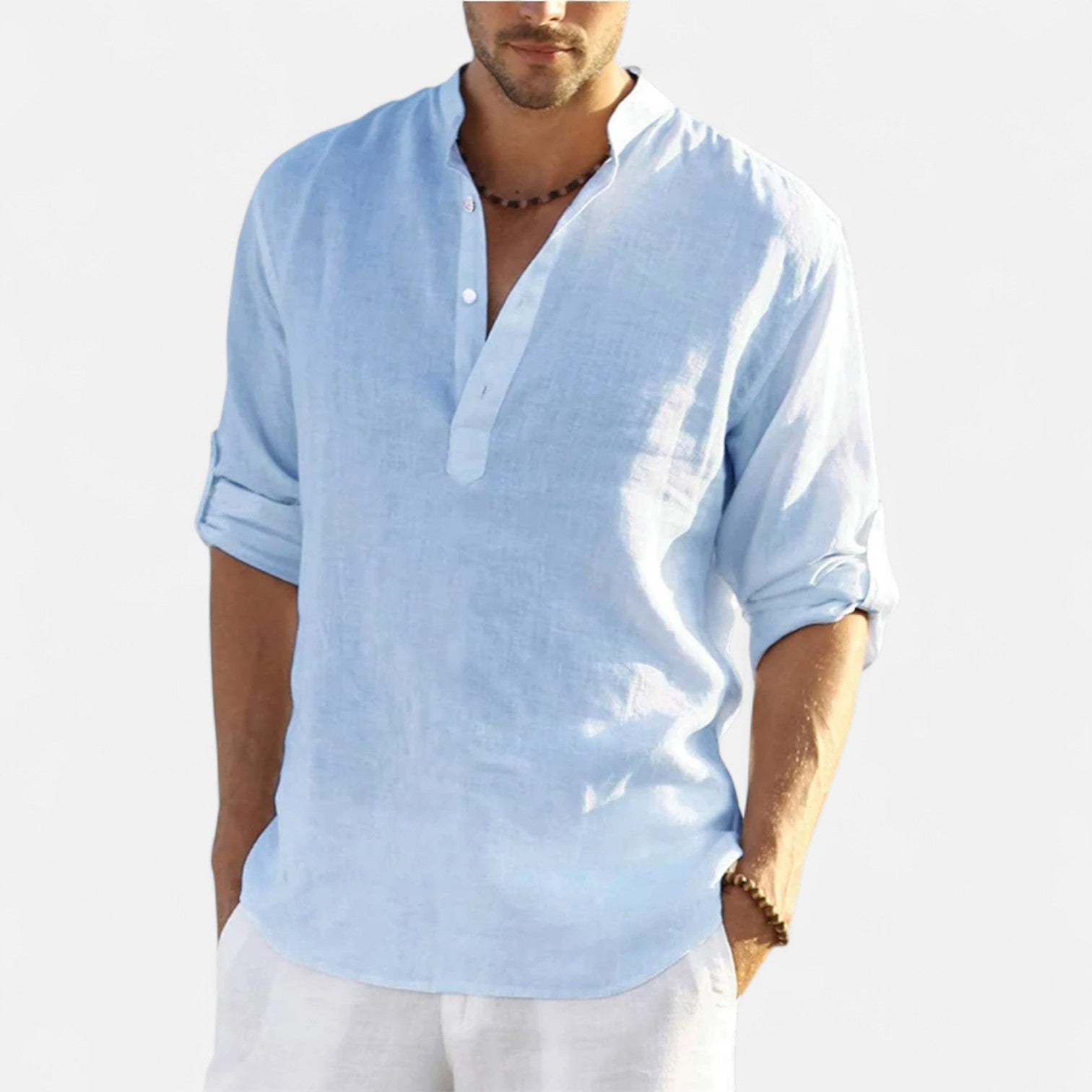 Fiventa | Men’s Cotton-Linen Shirt in Relaxed Heritage Fit
