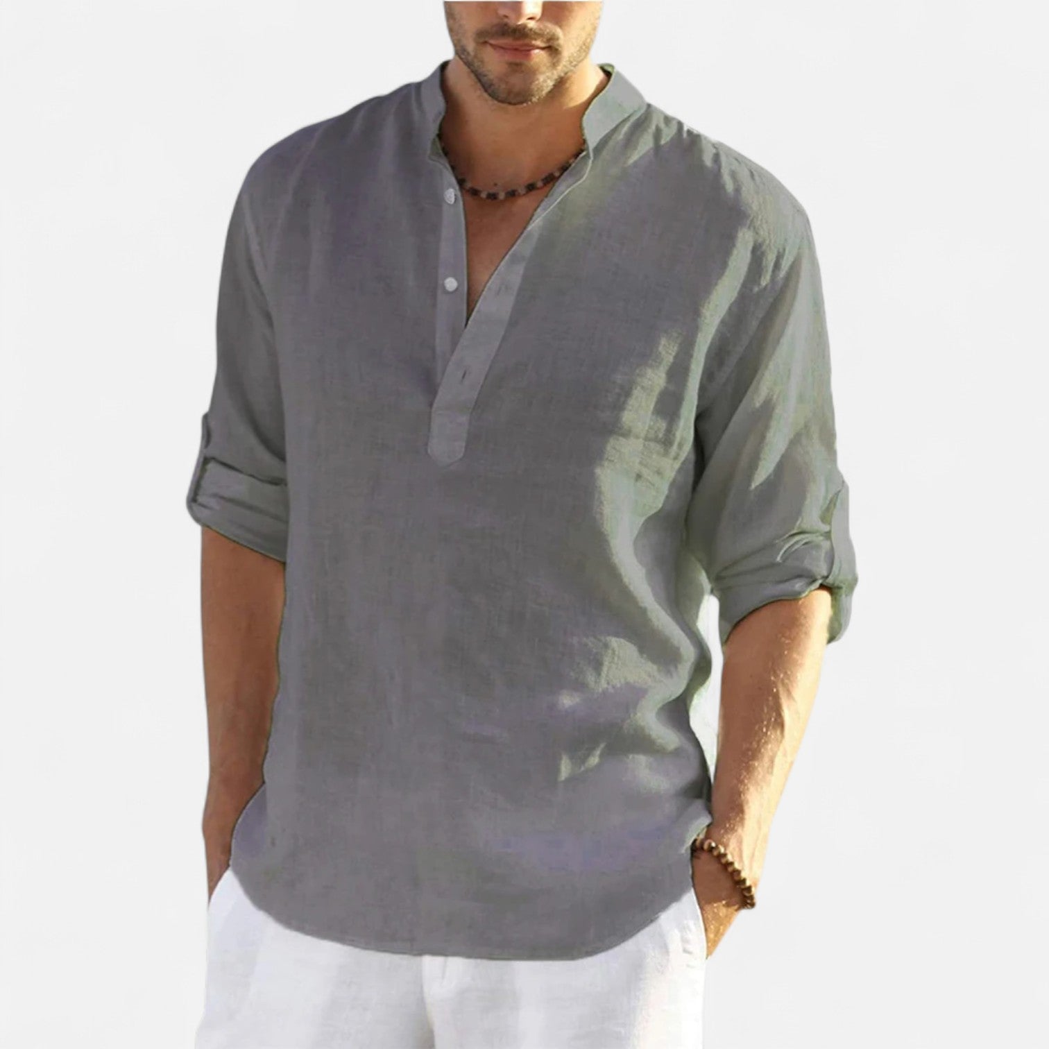 Fiventa | Men’s Cotton-Linen Shirt in Relaxed Heritage Fit