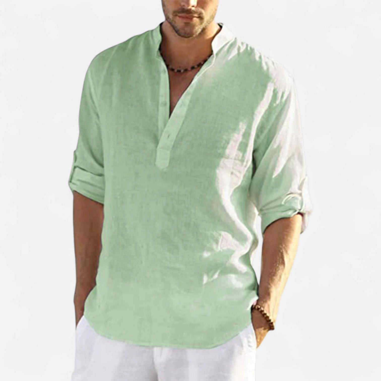 Fiventa | Men’s Cotton-Linen Shirt in Relaxed Heritage Fit