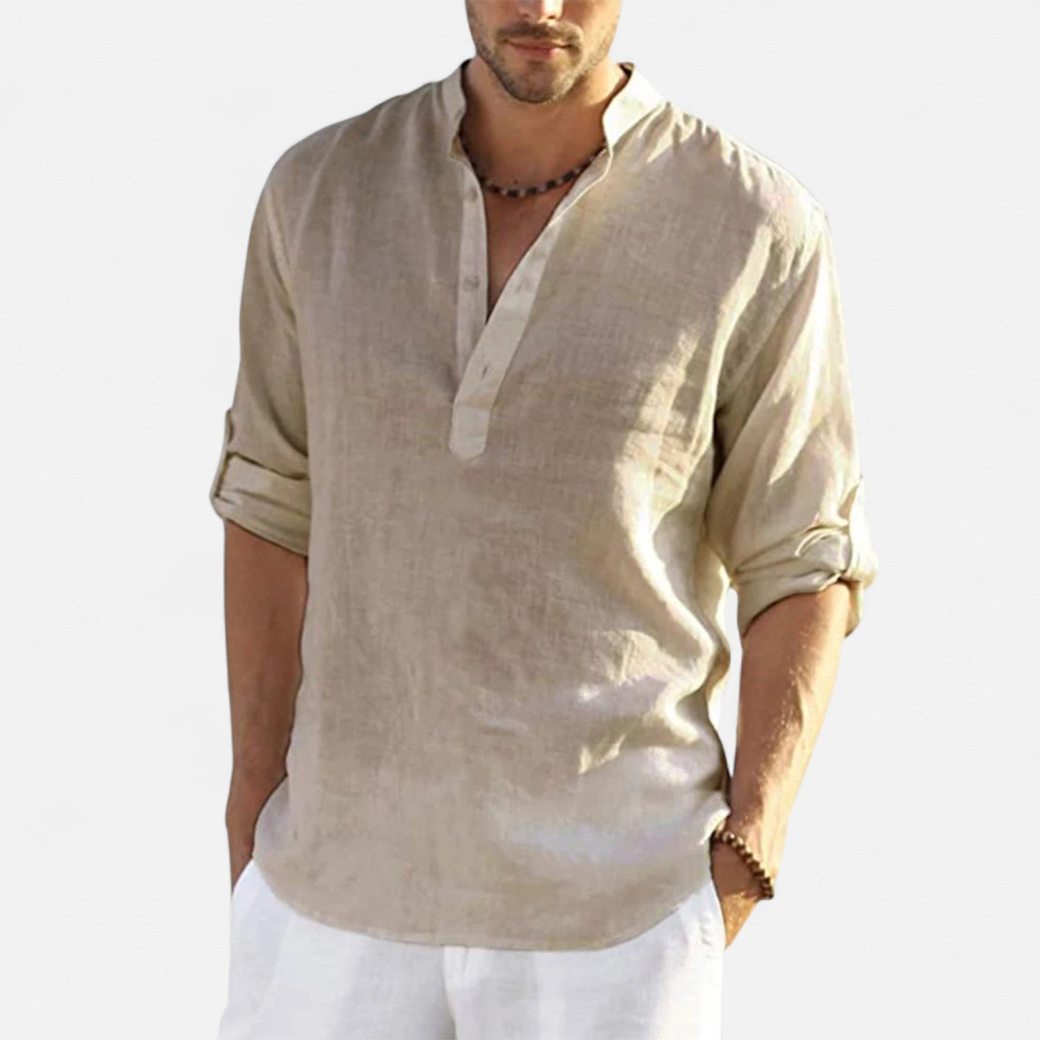 Fiventa | Men’s Cotton-Linen Shirt in Relaxed Heritage Fit