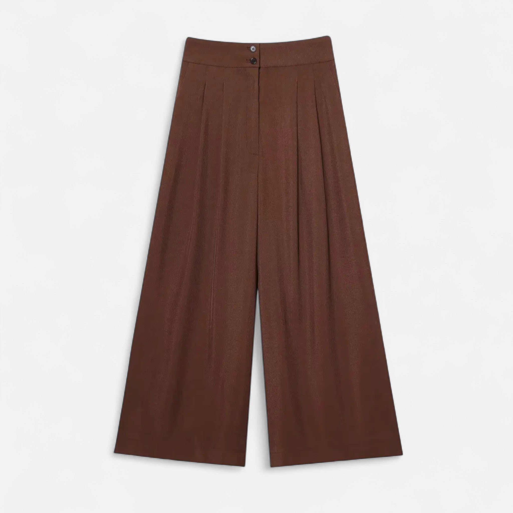 Fiventa | Women’s V-Neck Suit Set with Straight-Leg Trousers