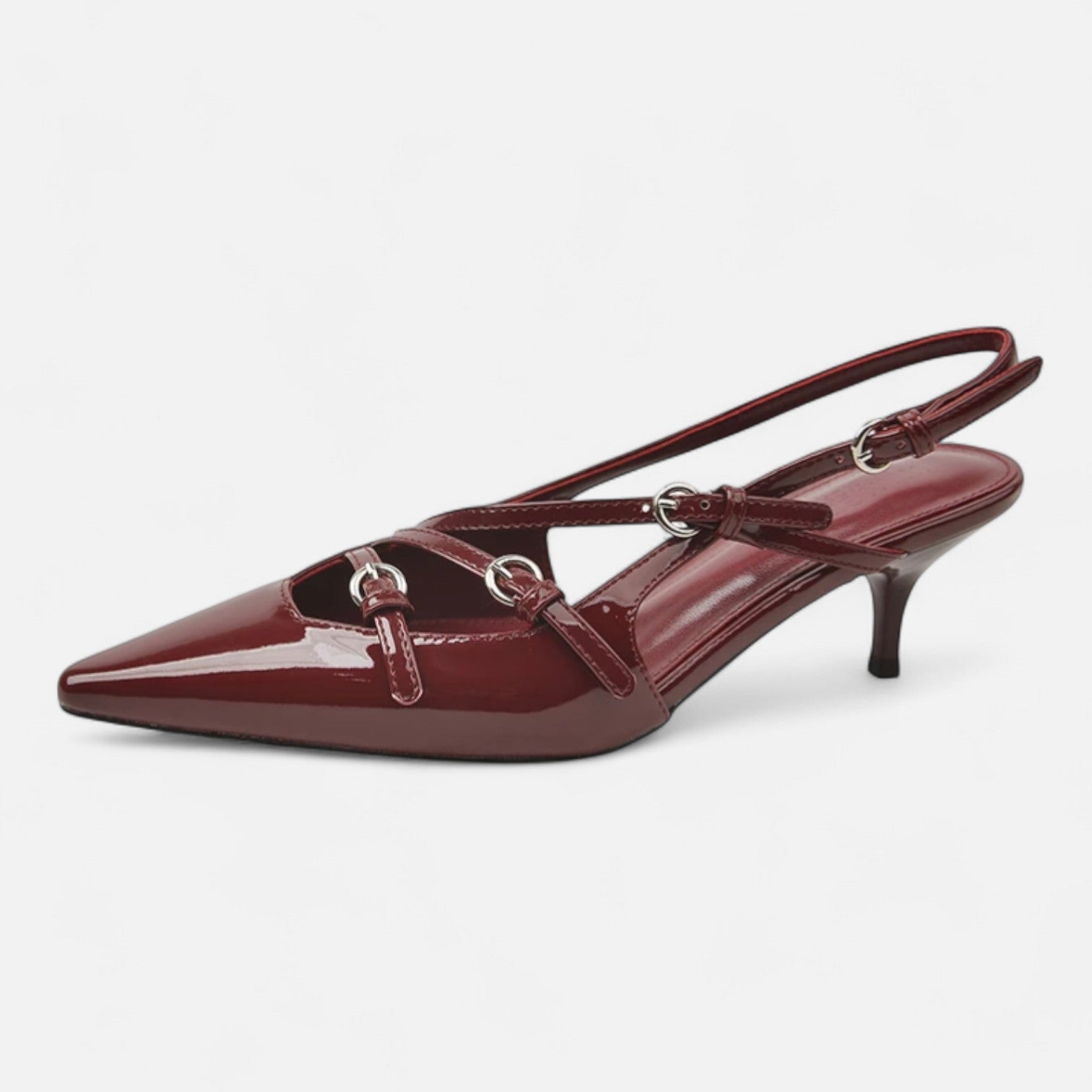 Fiventa | Women’s Narrow Band Heels in Porcelain Satin