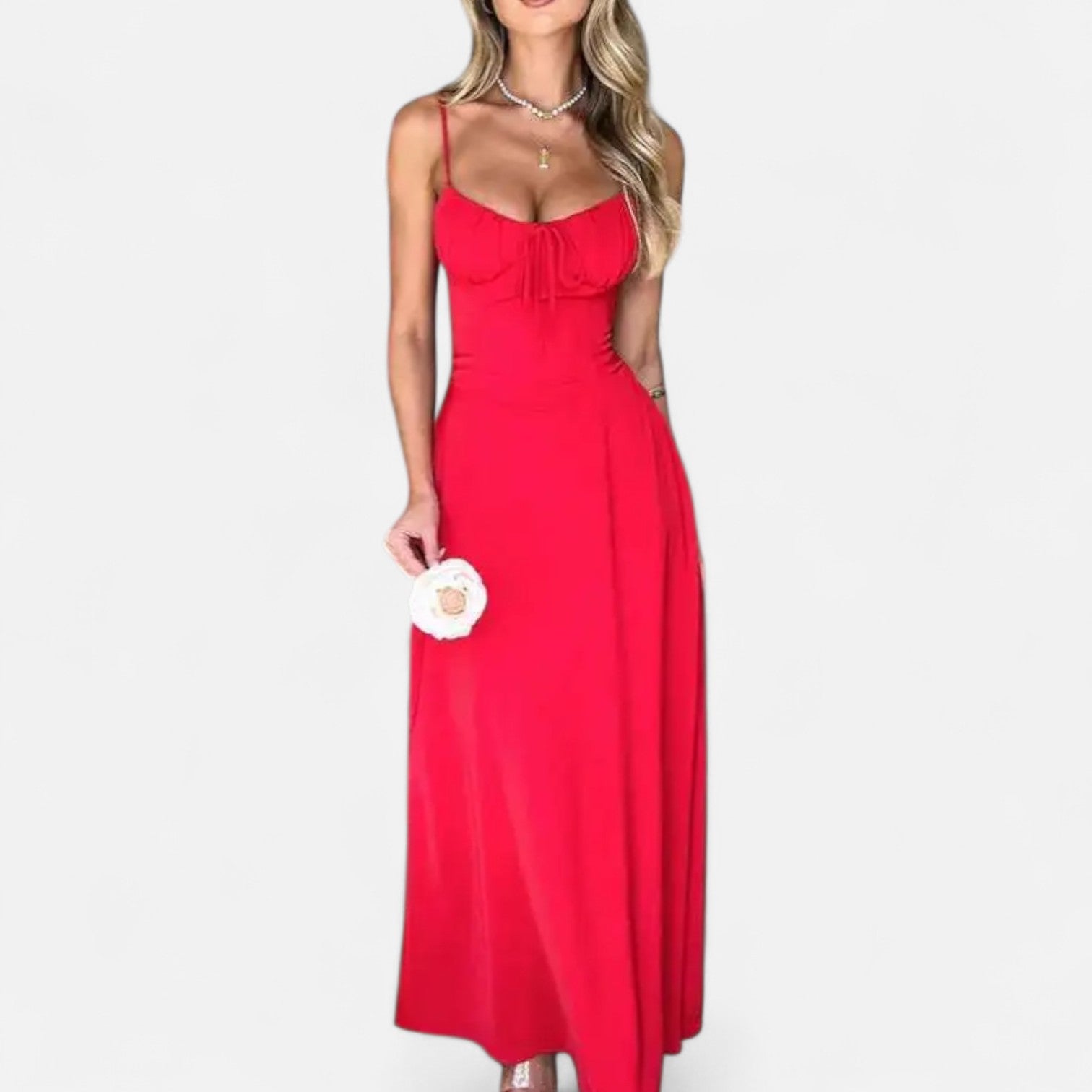 Fiventa | Women’s Riviera Backless Maxi Dress in Soft Drape