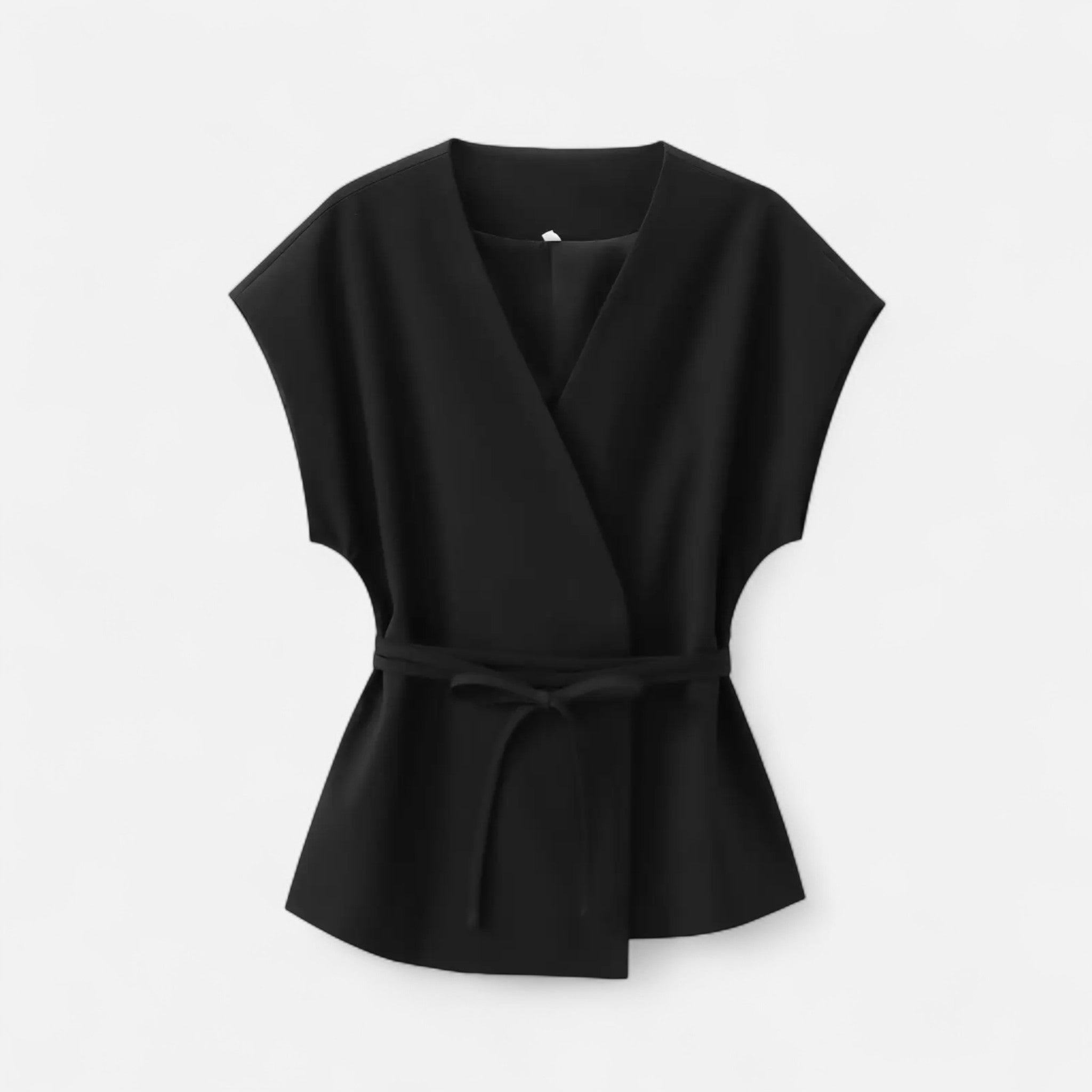Fiventa | Women’s V-Neck Suit Set with Straight-Leg Trousers