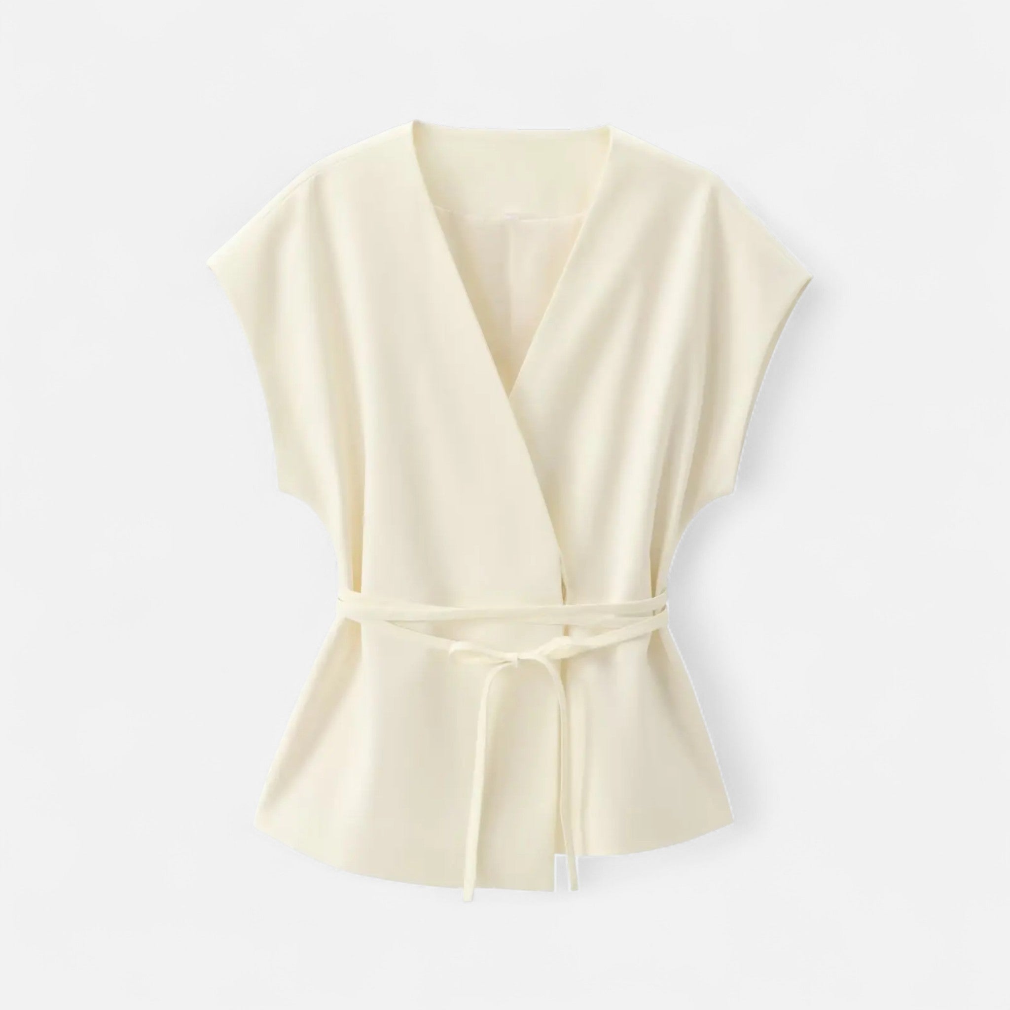 Fiventa | Women’s V-Neck Suit Set with Straight-Leg Trousers
