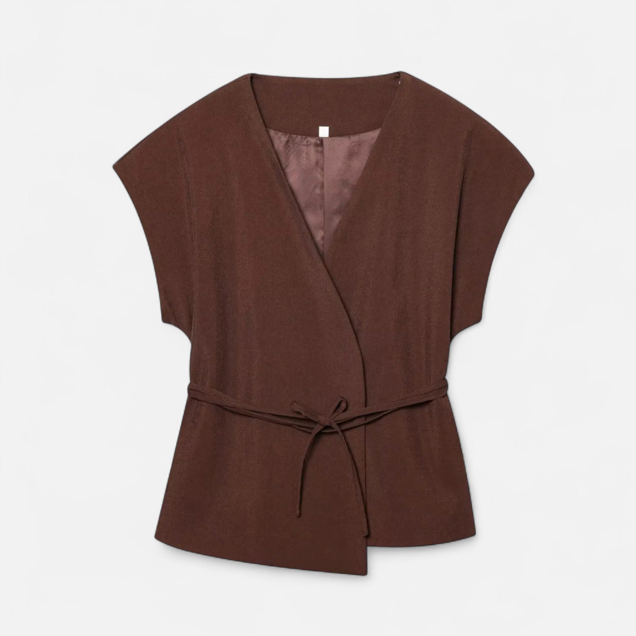 Fiventa | Women’s V-Neck Suit Set with Straight-Leg Trousers