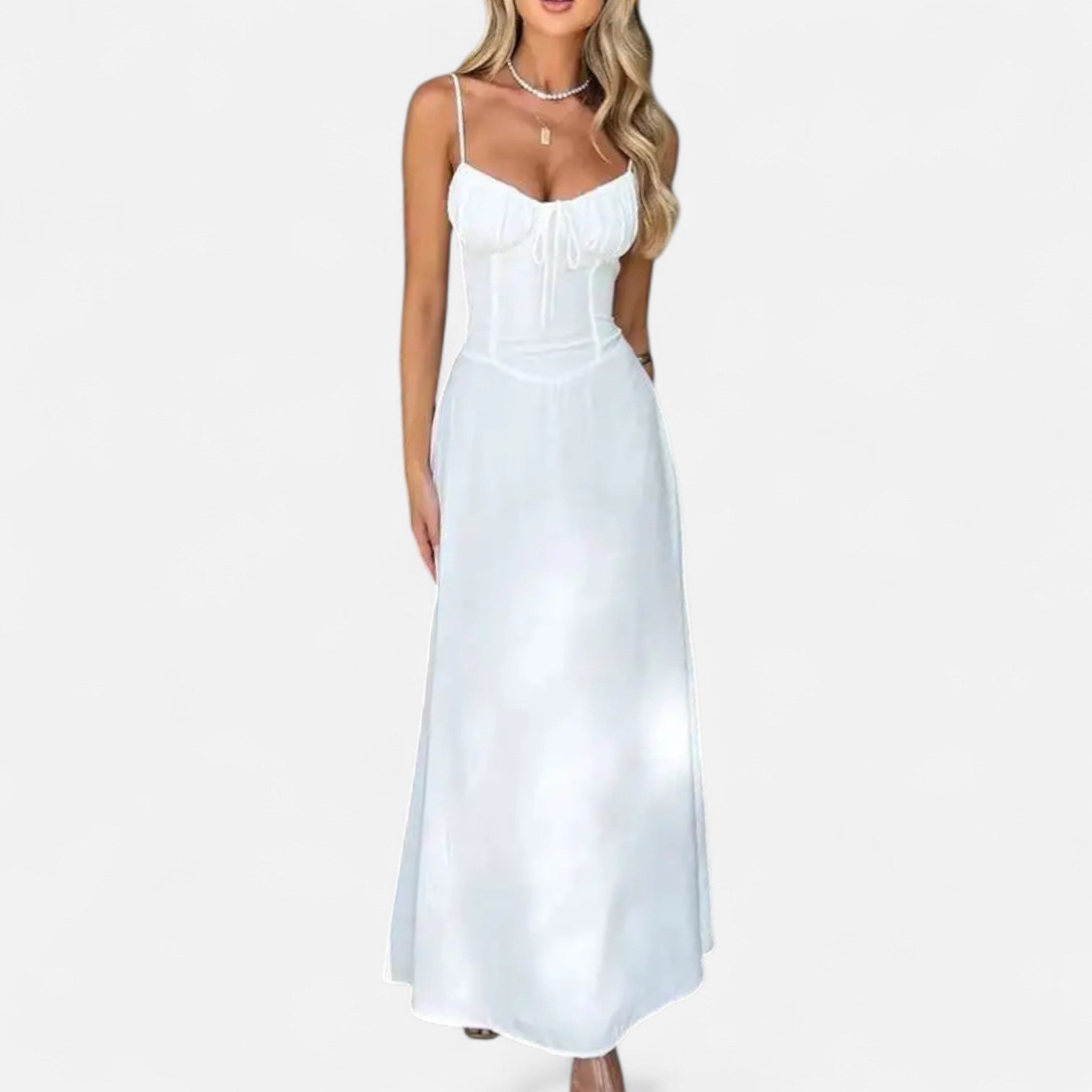 Fiventa | Women’s Riviera Backless Maxi Dress in Soft Drape